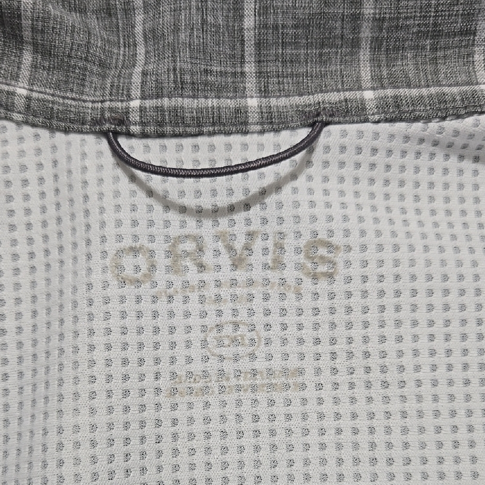 Orvis Gray Button Down Short Sleeve Shirt Men's Sz XXL Outdoor, Adventure - Picture 6 of 10